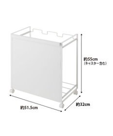 tower 目隠し分別ダストワゴン タワー 3分別  ホワイト