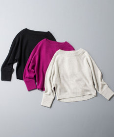 組曲 【加藤ローサさん着用】ウールカシミヤミックスボートネック ニット