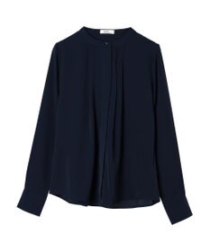 earth music&ecology ノーカラーフロントタックブラウス