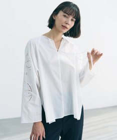 UNFILO L エンブロイダリー ブラウス
