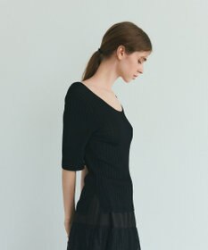 GRACE CONTINENTAL リブニットトップ