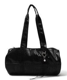 WEGO サテンリボンチャーム付きボストンバッグ