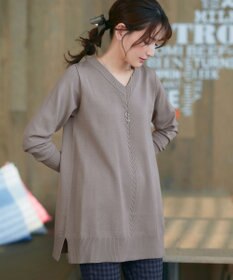 Tiaclasse 【安田美沙子さん着用・選べる2type・洗える】もちニットチュニック