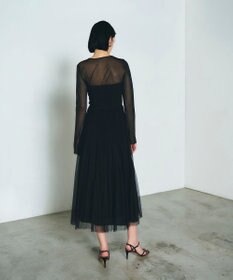 GRACE CONTINENTAL プリーツコンビベアワンピース