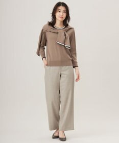 J.PRESS LADIES L 【洗える】トリムツイン ニット