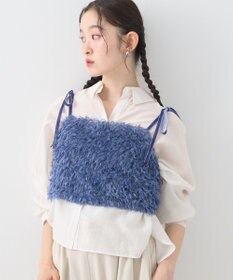 earth music&ecology 【WEB限定】ベロアリボンフェザービスチェ