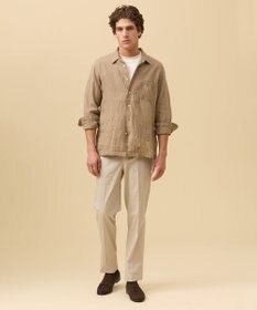 J.PRESS MEN 【LIBECO】リネンオープンカラー シャツ