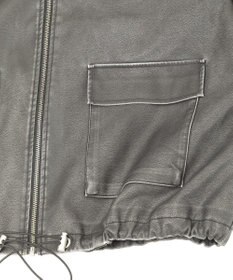 Green Parks ・ＥＬＥＮＣＡＲＥ　ＤＵＥ　フェイクレザーブルゾン