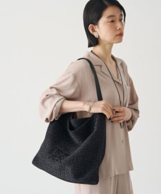 russet ナイロンラフィアワンショルダーバッグ《かごバッグ》(CE-1714)