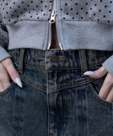 WEGO デニムプリーツミニスカート