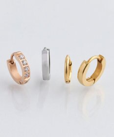 Phoebe 【金属アレルギー対応】ワンタッチメタルフープミニピアス(片耳)/サージカルステンレス ゴールド