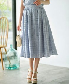 組曲 S 【WEB限定】エンブロイダリーレース フレアスカート