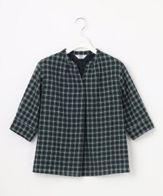 J.PRESS LADIES L シズルチェック バンドカラー カットソー