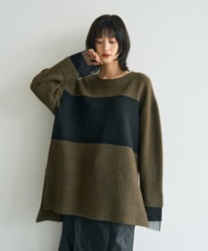 YECCA VECCA 袖レイヤードソフトニット