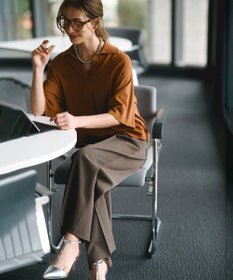 UNFILO フロスティコットン スキッパーニット