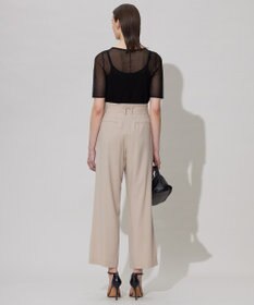 ICB 【接触冷感・UVカット・洗える】 T/Rドライリネン ワイドストレートパンツ