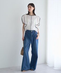 YECCA VECCA 綿麻バギーデニムパンツ
