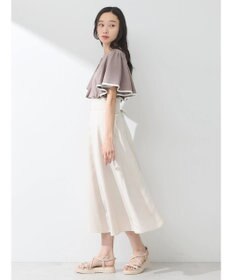 earth music&ecology パイピングフレアスリーブカットソー