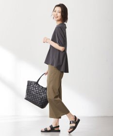J.PRESS LADIES プレーティングジャージー ペプラム カットソー
