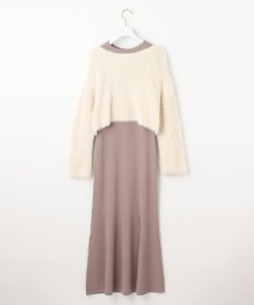 ANY SIS 【2SET】シャギー ニット × ワンピース セット