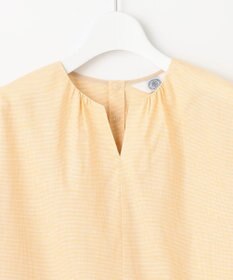 J.PRESS LADIES 【洗える・吸水】 BEZピンチェック キーネック ブラウス