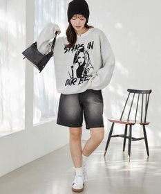 WEGO グラフィックBIGニットプルオーバー