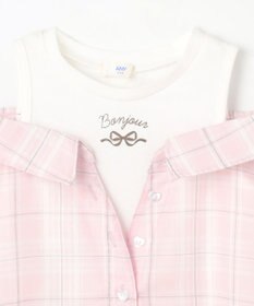 ANY KIDS 肩あきドッキング チェックシャツ