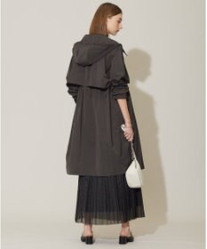 ICB 【撥水加工】 メモリーストレッチタフタ フーデットコート