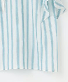 自由区 L 【洗える】テンセルリネンデザイン ブラウス