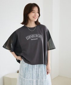 Green Parks 袖メッシュドッキングロゴプルオーバー