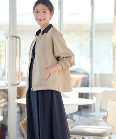 Tiaclasse ダンボールポンチノーカラーブルゾン