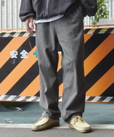 WEGO 【ユニセックス着用ITEM/ウエストゴム/SMLサイズ展開】デニムイージーストレートパンツ