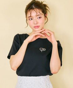 Feroux 【洗える】ワンポイント刺繍Tシャツ