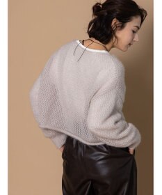 Te chichi 【泉 里香さん着用・Oggi.jp10/23掲載】キャットヤーンメッシュニット