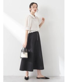 earth music&ecology ＳＥＴ２点シアークロップドシャツ×シャーリングタンク