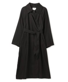 BEIGE， COBURN / シルク混ロングステンカラーコート