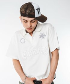 WEGO 【ユニセックス着用ITEM】ブリーチグラフィックポロシャツ（SS）