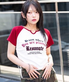 WEGO キーネックサイドレースアップちびT