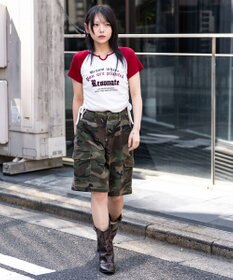 WEGO キーネックサイドレースアップちびT