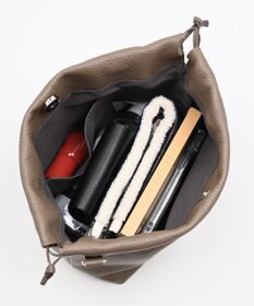 blancle シュリンクレザー ドローストリング2wayバッグ