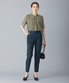 ICB 【新色追加・洗える】 ウールマットウース テーパードパンツ