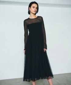 GRACE CONTINENTAL プリーツコンビベアワンピース