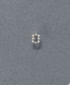 Phoebe 〈金属アレルギー対応〉タイニーレクタングルビジューピアス(片耳)　小粒/小さい/小さめ/セカンドホール