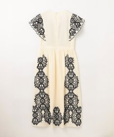 GRACE CONTINENTAL バイカラー刺繍コットンワンピース