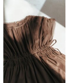 YECCA VECCA チュールギャザーブラウス