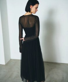 GRACE CONTINENTAL プリーツコンビベアワンピース