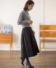 組曲 フリルタフタ フレアスカート