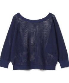 Chacott 【ノーソーイングニット】7分袖メッシュニットTシャツ