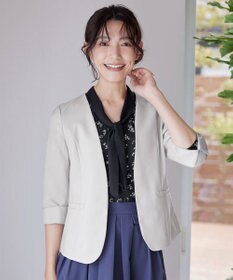 Tiaclasse 【洗える】花柄配色ボウタイブラウス