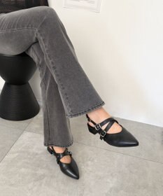 WEGO ダブルベルトポインテッドシューズ